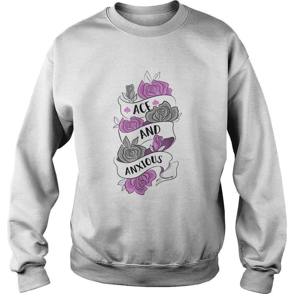 Ace And Anxious Lgbt Pride Roses Asexual Sweatshirt